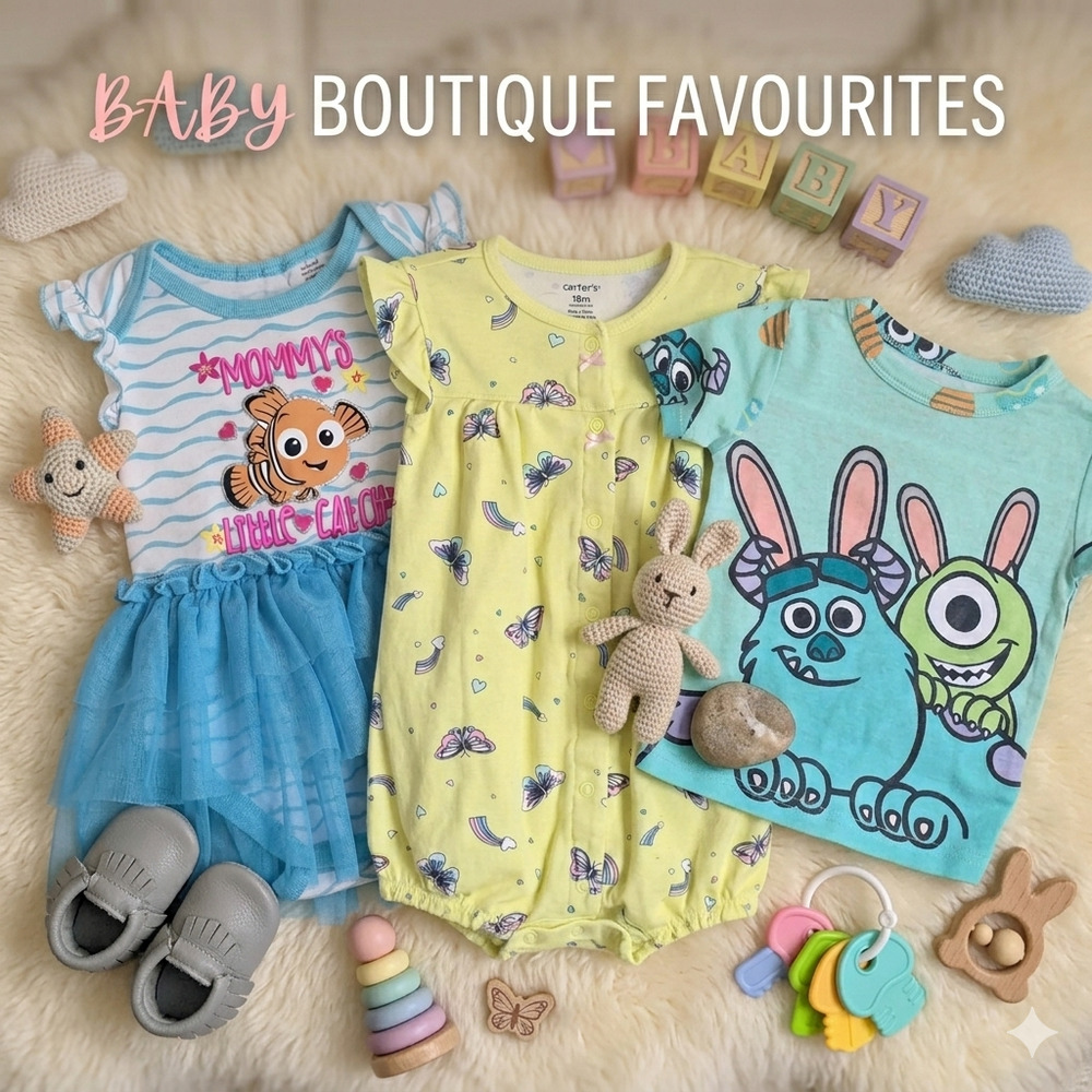 Disney & Carter's 18M Bundle | Finding Nemo Tutu Romper Monsters Inc Butterfly